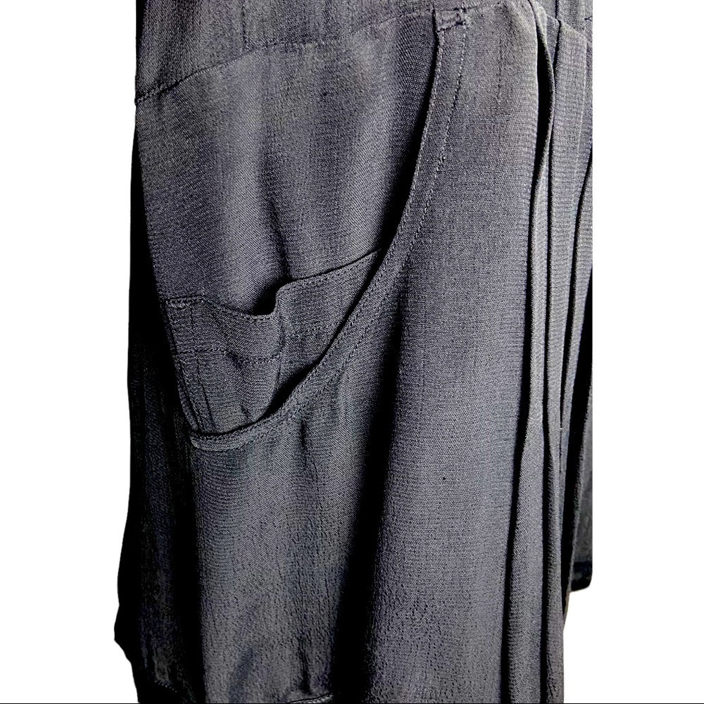I Wish You Embroidered Black Pleated Midi Dress US Small - Picture 5 of 11